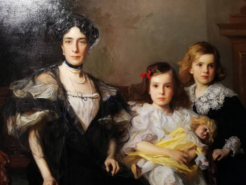 Wenckheim grófnő és gyermekei, Denise és Lajos Rudolf 