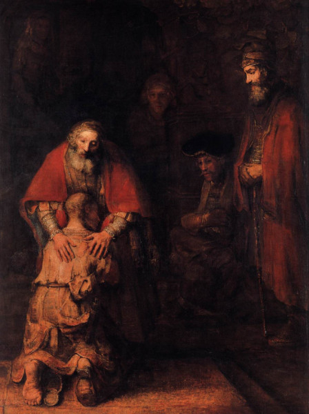 Rembrandt: A tékozló fiú hazatérése (1669 körül)