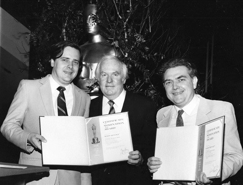 A Jób lázadása Oscar-jelölésén, Gene Allennel és Kabay Barnával Los Angelesben (1983)