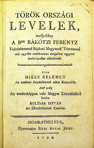 Az első kiadás címlapja (1794.)