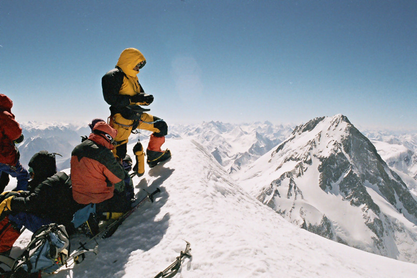 A Gasherbrum II csúcsán 8035 méteren (Fotó: Nedeczky Júlia)