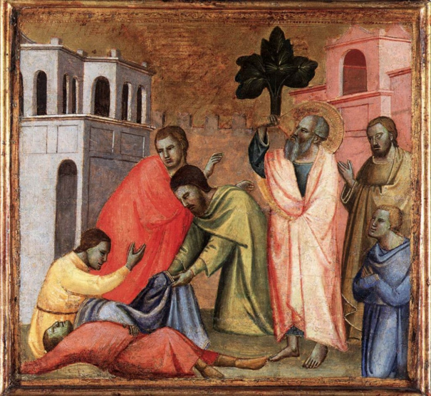 Taddeo Gaddi: János iszik a mérgezett kehelyből  (1348–1353)