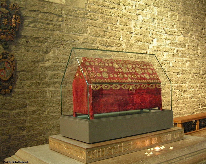 Szent Brigitta szarkofágja Vadstenában