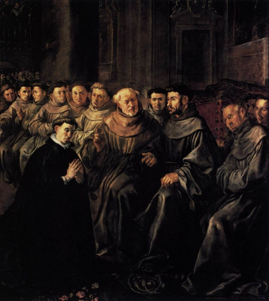 Francisco de Herrera: Bonaventura belép a ferences rendbe (1628)
