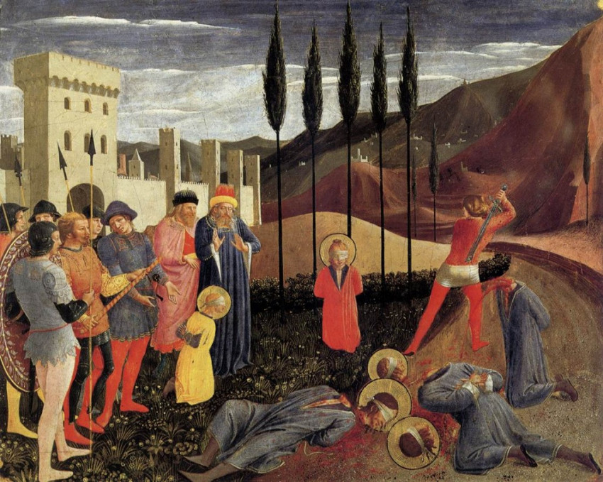 Fra Angelico: Szent Kozma és Damján lefejezése (1438–40)