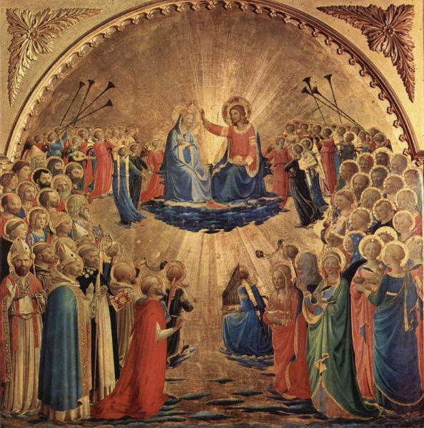 Fra Angelico: A Boldogságos Szűz megkoronázása (1434–35)