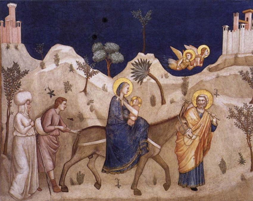 Giotto di Bondone: Menekülés Egyiptomba (1315–20)