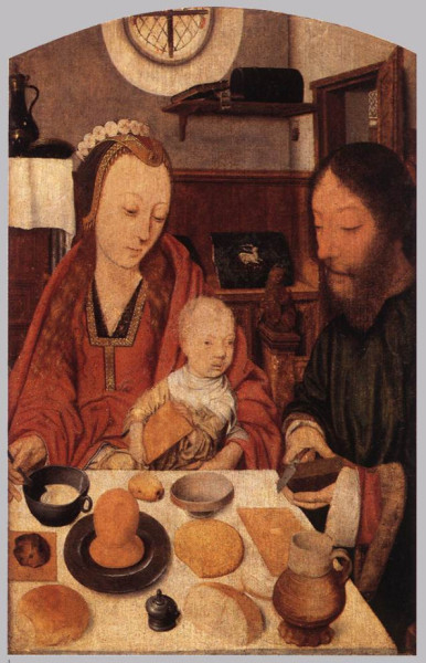 Jan Mostaert: A Szent Család az asztalnál (1495–1500)
