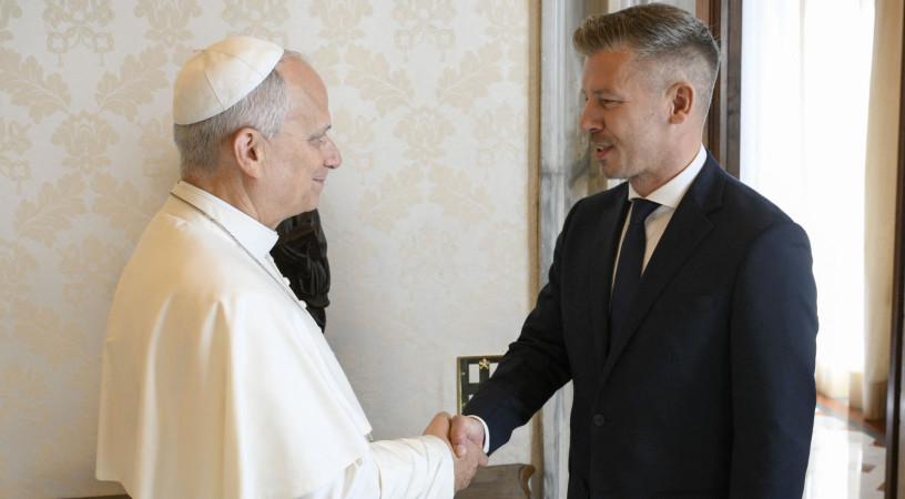 XIV. Leó pápa fogadta Magyar Péter miniszterelnököt