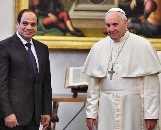 Az egyiptomi elnök látogatást tett a pápánál