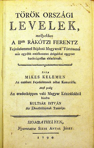 Az első kiadás címlapja (1794.)