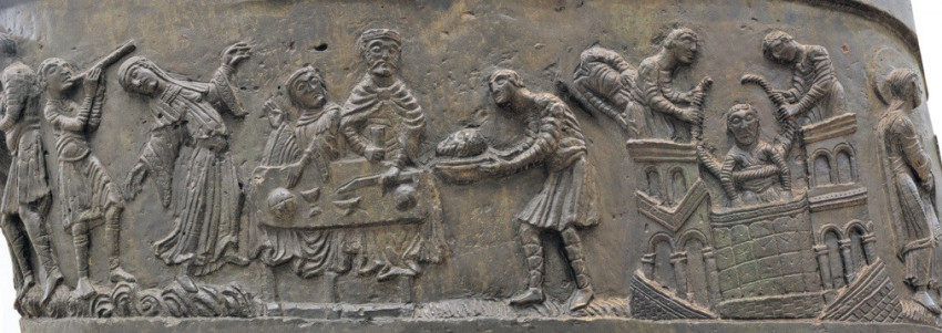 Bronzrelief a hildesheimi Bernward-oszlopon (1020 körül)