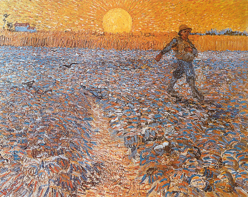 Vincent van Gogh: A magvető. Olaj, vászon, 64x80 cm, Rijksmuseum Kröller-Müller, Otterlo