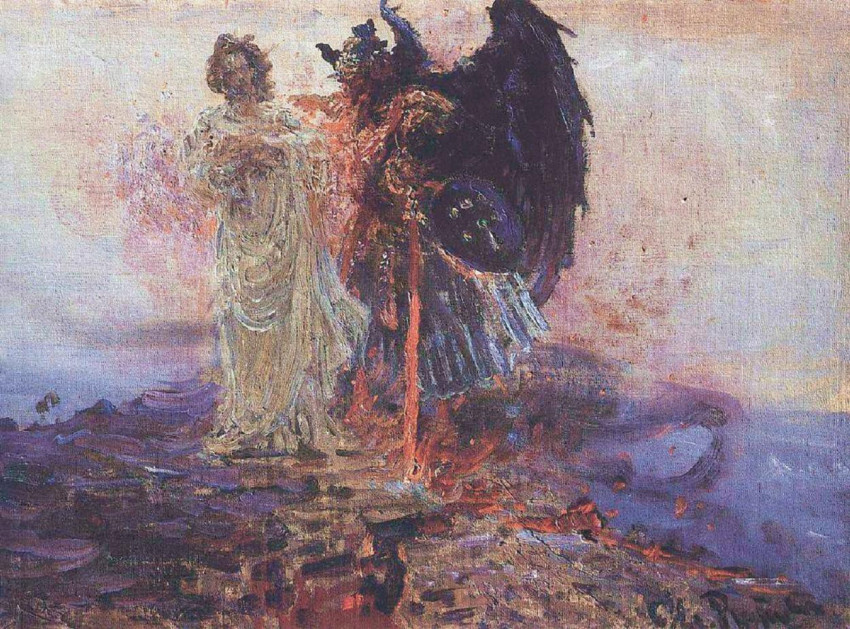 Ilja Jefimovics Repin:Távozz tőlem Sátán! Olaj, vászon,1895.