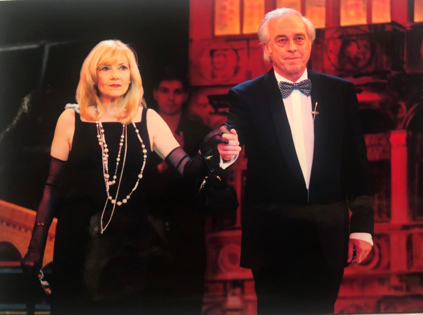 Huszti Péterrel közösen a színpadon