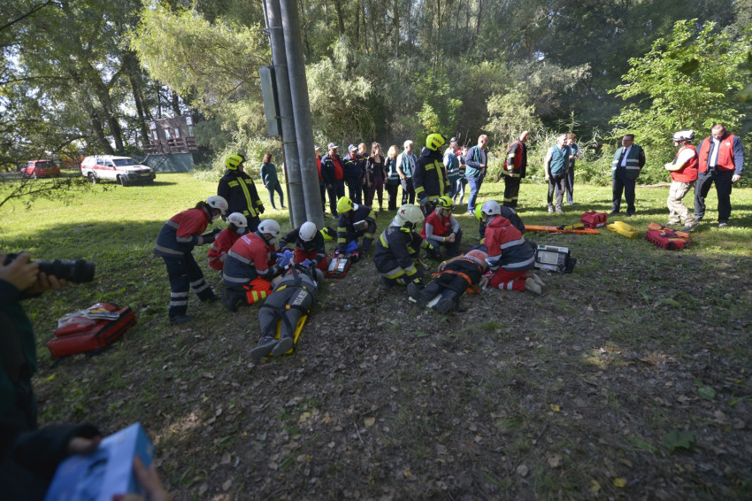 Erdőtüzes mentési gyakorlat a Felvidéken (Fotó: Mózes Anita)