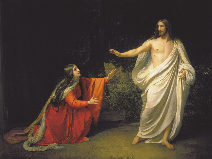 Alexander Ivanov: Noli me tangere; olaj, vászon, 1835