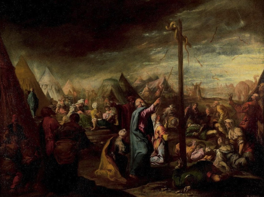 Esteban March: Mózes és a rézkígyó; 17. sz.