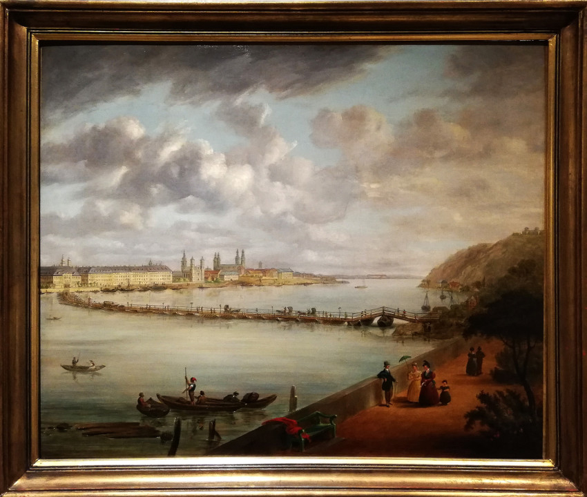 C. F. Wicksteed: Pest-Buda látképe északról