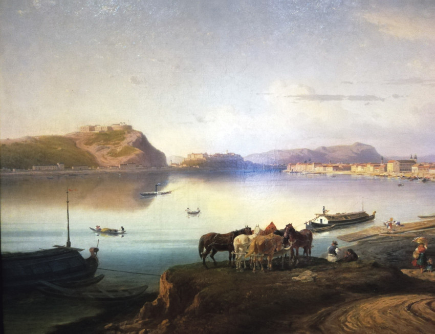 Ligeti Antal: Pest-Buda látképe délről, részlet