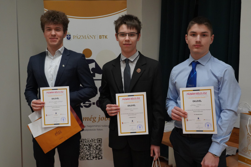 A régészet szekció dobogós helyezettjei