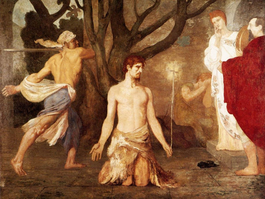 Pierre Puvis de Chavannes: Keresztelő Szent János lefejezése (1869)