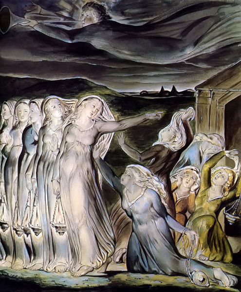 William Blake: A tíz szűz példabeszéde (1826? Tate Gallery)
