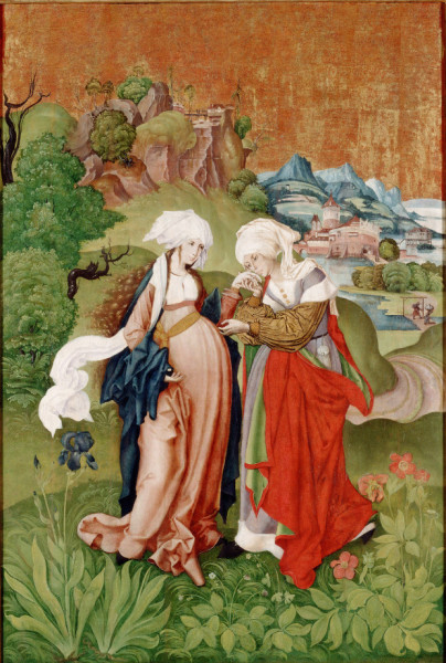 MS mester: Vizitáció (Mária látogatása Erzsébetnél) – Szépművészeti Múzeum/Magyar Nemzeti Galéria, Budapest