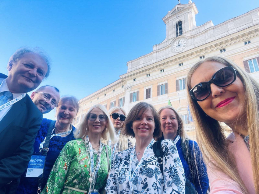 A magyar és az észt delegáció az Interparlamentáris Unió római vallásközi találkozóján