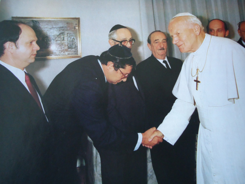 II. János Pál pápa és a magyarországi zsidó közösség találkozója 1991-ben