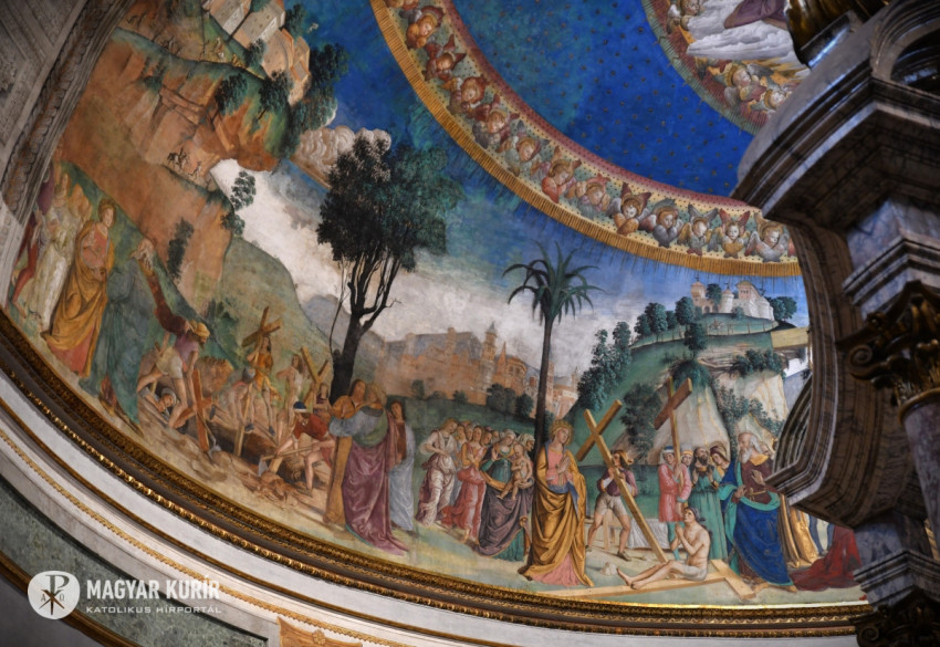 A római Santa Croce in Gerusalemme bazilika apszisának részlete