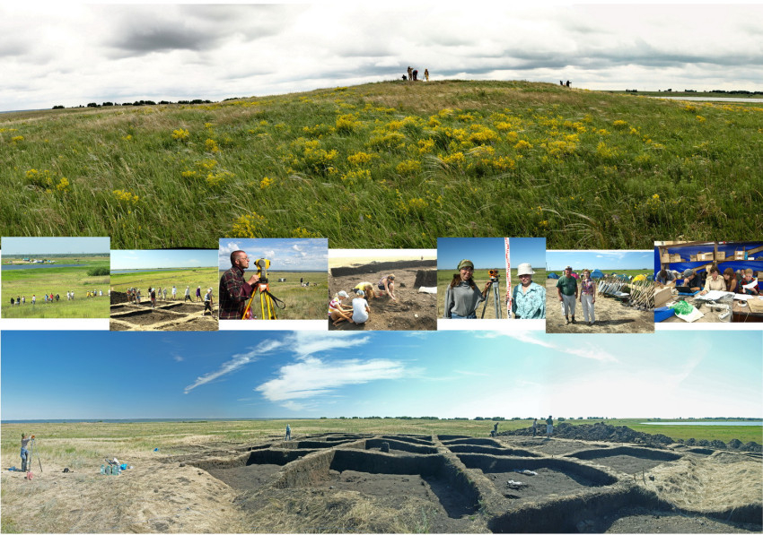 A Pázmány régészei és hallgatói orosz kollégáikkal az Urál-vidéki ujelgi temető feltárásán (fotó: Szergej Botalov)