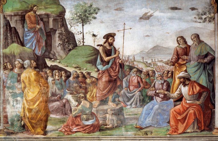 Domenico Ghirlandaio: Keresztelő Szent János prédikál (1486–90)