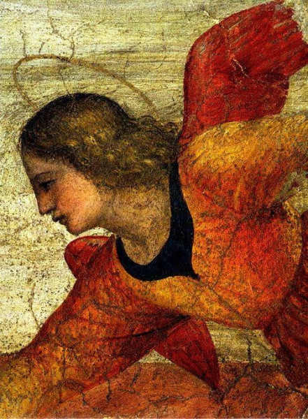 Bernardino Luini: Angyal (1520–21; Brera-képtár, Milánó)