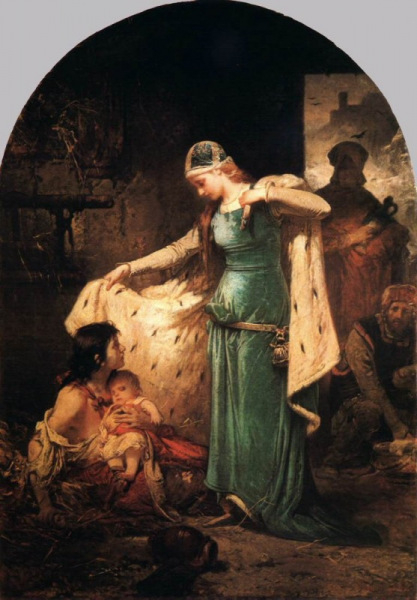 Leizen-Mayer Sándor: Árpád-házi Szent Erzsébet (1882 előtt, Magyar Nemzeti Galéria)