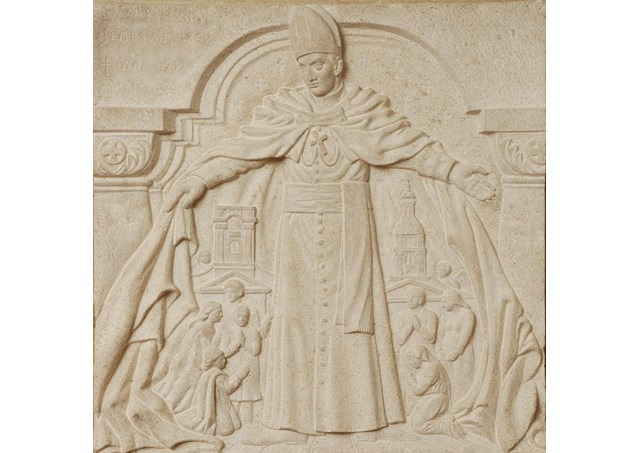 Apor Vilmost ábrázoló dombormű Rómában