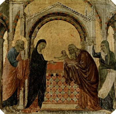 Duccio di Buoninsegna: Urunk bemutatása (1308–11)