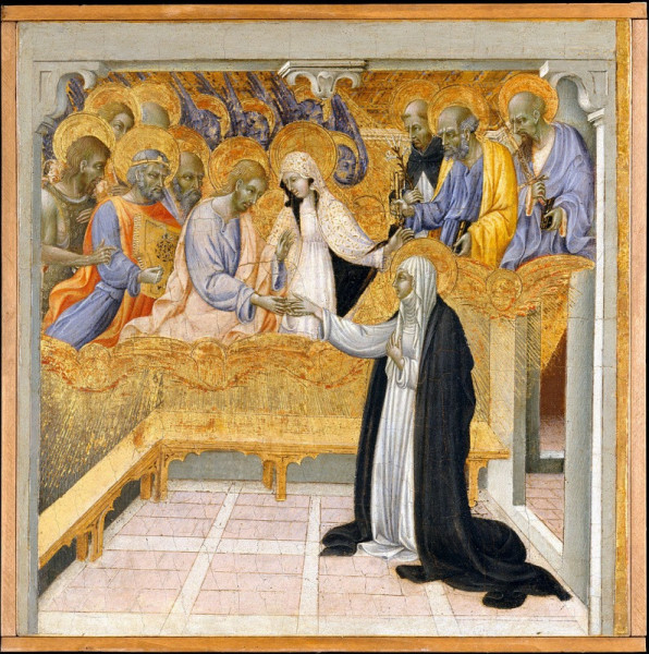Giovanni di Paolo: Sienai Szent Katalin misztikus menyegzője (15.század)