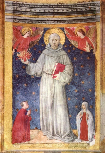 Benozzo Gozzoli: Páduai Szent Antal (Santa Maria d’Aracoeli, Róma, 1450 körül)