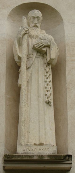 Szent András szobra a lengyelországi Muszyna Szent József-templomában