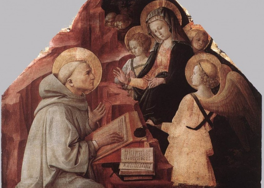 Szent Bernát és Szűz Mária