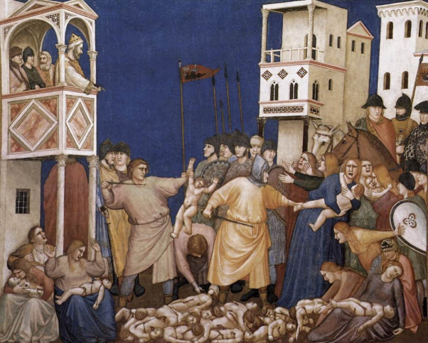 Giotto di Bondone: A betlehemi gyermekgyilkosság (1315–1320)