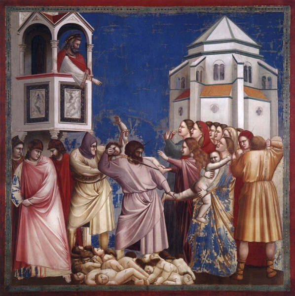 Giotto di Bondone: A betlehemi gyermekgyilkosság (1306–10)