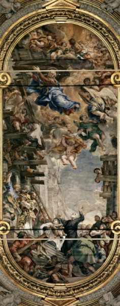 Pietro da Cortona: Szent Fülöp látomása (1664-65, freskó a Santa Maria in Vallicella-templomban, Róma)