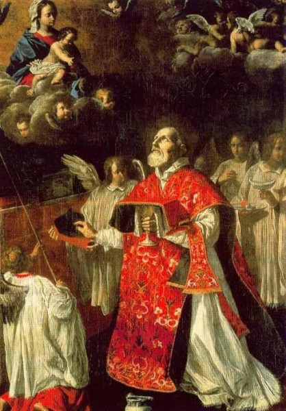 Cristoforo Santanna: Fülöpnek megjelenik a Szentlélek (1792, San Giovanni in Fiore, Santa Maria della Sanita-templom)