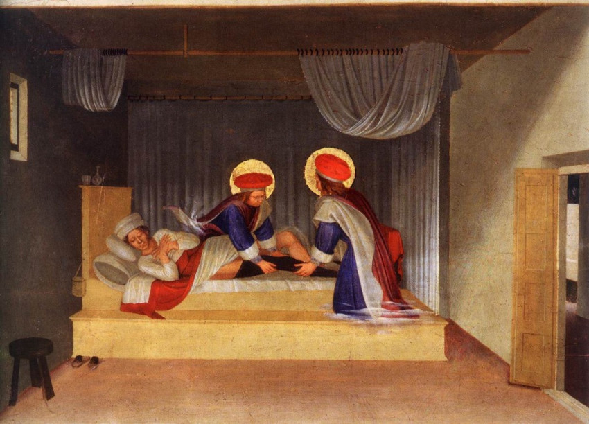 Fra Angelico: Justinianus császár meggyógyítása (1438–40)
