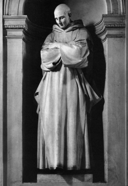 Szent Brúnó szobra a Santa Maria degli Angeli-bazilikában (Jean-Antoine Houdon alkotása, 1766–67)