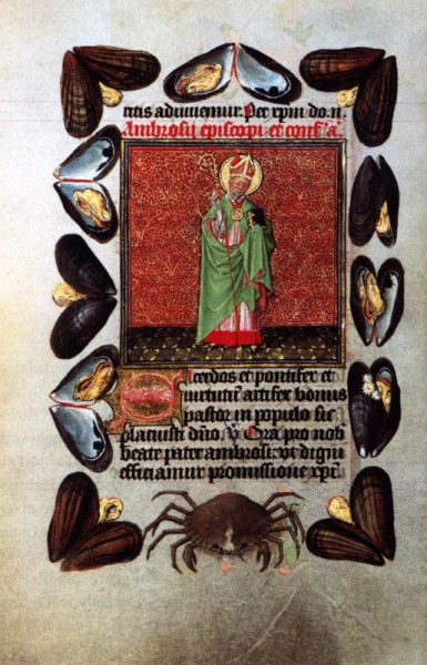 Catherine de Clèves hóráskönyve (nématalföldi festő illusztrációja, 1434–40 között) Morgan Könyvtár és Múzeum, New York