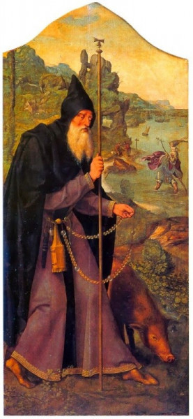 Joos van Cleve: Nagy Szent Antal (16. század)