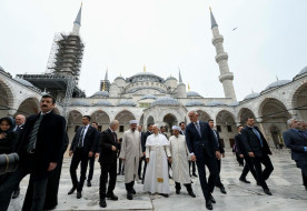 XIV. Leó pápa meglátogatta az isztambuli Kék mecsetet